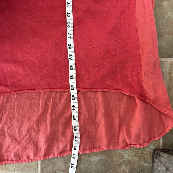 Stark X Dress Womens Size Medium Linen Midi Tank Pink Breathable Chic - Picture 6 of 8